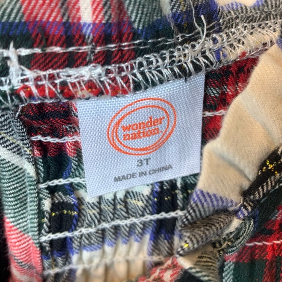 Toddler Girls Holiday Shirt Pants Set Plaid 3T - Picture 6 of 8
